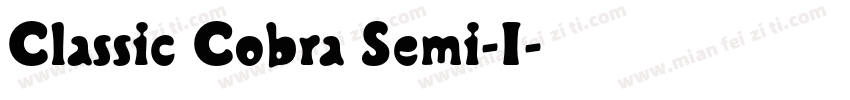 Classic Cobra Semi-I字体转换